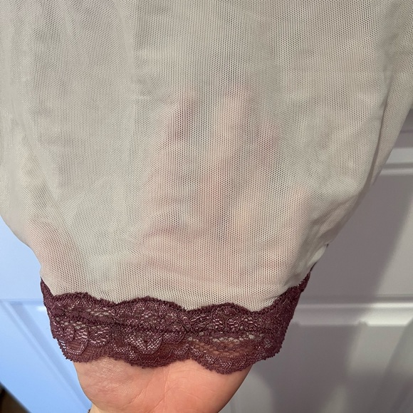 Y2K Purple Mesh Lace Trim Cami Tank Top Vintage Grunge Fairy Earthy Whimsigoth - Picture 5 of 8